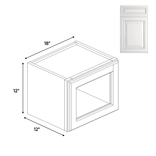 RTA - Single Glass Door Wall Cabinets - 12