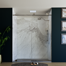 Load image into Gallery viewer, 60&quot; X 76&quot; Armani Grey Alcove Shower Wall Kit - Shower Door / Wall System / Solid Surface Shower Base Tray with Covered Drain