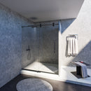 Load image into Gallery viewer, Ivanees Single Sliding Frameless Shower Door 8mm Clear Tempered Glass - Barn Door Style