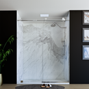 Load image into Gallery viewer, 60&quot; X 76&quot; Armani Grey Alcove Shower Wall Kit - Shower Door / Wall System / Solid Surface Shower Base Tray with Covered Drain