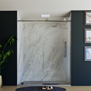 Load image into Gallery viewer, 60&quot; X 76&quot; Armani Grey Alcove Shower Wall Kit - Shower Door / Wall System / Solid Surface Shower Base Tray with Covered Drain