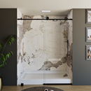 Load image into Gallery viewer, 60&quot; x 76&quot; Frameless Shower Door - Acrylic Shower Pan with Drain - Shower Kit with 5pc Shower Wall System