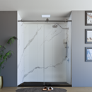Load image into Gallery viewer, 60&quot; X 76&quot; Armani Grey Alcove Shower Wall Kit - Shower Door / Wall System / Solid Surface Shower Base Tray with Covered Drain
