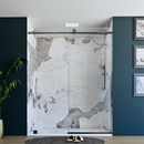Load image into Gallery viewer, 60&quot; X 76&quot; Armani Grey Alcove Shower Wall Kit - Shower Door / Wall System / Solid Surface Shower Base Tray with Covered Drain