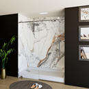 Load image into Gallery viewer, 60&quot; x 76&quot; Frameless Shower Door - Acrylic Shower Pan with Drain - Shower Kit with 5pc Shower Wall System