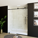 Load image into Gallery viewer, 60&quot; x 76&quot; Frameless Shower Door - Acrylic Shower Pan with Drain - Shower Kit with 5pc Shower Wall System