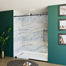 Load image into Gallery viewer, 60&quot; x 76&quot; Frameless Shower Door - Acrylic Shower Pan with Linear Drain - Shower Kit with 5pc Shower Wall System