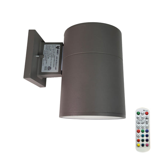 LED Outdoor Up or Down Lights Single Side With Remote, RGBW, Cylinder, 36W, AC100-277V, IP65, ETL CE RoSH Approval, Outdoor Wall Lights