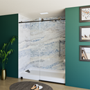 Load image into Gallery viewer, 60&quot; x 76&quot; Frameless Shower Door - Acrylic Shower Pan with Drain - Shower Kit with 5pc Shower Wall System