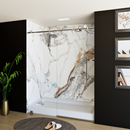 Load image into Gallery viewer, 60&quot; x 76&quot; Frameless Shower Door - Acrylic Shower Pan with Drain - Shower Kit with 5pc Shower Wall System