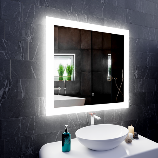 LED Mirror for Bathroom 36"x 36" w/ Backlit, Anti-Fog LED Vanity Mirror, CCT Changable (3 Colors), Memory Function, Touch Switch, Waterproofed UL ETL Listed
