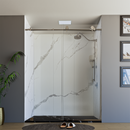 Load image into Gallery viewer, 60&quot; X 76&quot; Armani Grey Alcove Shower Wall Kit - Shower Door / Wall System / Solid Surface Shower Base Tray with Covered Drain