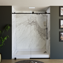 Load image into Gallery viewer, 60&quot; x 76&quot; Frameless Shower Door - Acrylic Shower Pan with Drain - Shower Kit with 5pc Shower Wall System