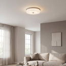 Load image into Gallery viewer, 16″Dia x 3.625″H LED Ceiling Light with Frosted White Acrylic Shade – Brushed Nickel Finish