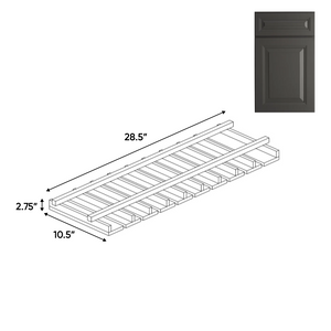 RTA - Belmont Grey - Stem Glass Holder - 30"W x 1.5"H x 12"D