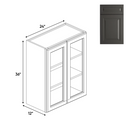 Load image into Gallery viewer, RTA - Double Glass Door Wall Cabinets - 36&quot;H x 24&quot;W x 24&quot;D - BG