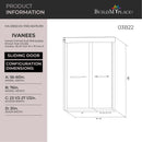 Load image into Gallery viewer, Ivanees 60 In. W X 76 In. H Framed dual Sliding glass Shower Door with Double Handles &amp; (8 mm) Clear Tempered Glass