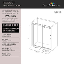 Load image into Gallery viewer, Ivanees Single Sliding Frameless Shower Door 8mm Clear Tempered Glass - Barn Door Style