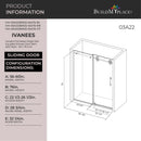 Load image into Gallery viewer, Ivanees Single Sliding Frameless Shower Door 8mm Clear Tempered Glass - Barn Door Style