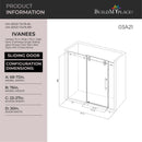 Load image into Gallery viewer, Ivanees 72 In. W X 76 In. H Frameless Single Sliding Glass Shower Door With 3 Glass Panels &amp; 8mm Clear Tempered Glass- Barn Door Style