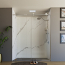 Load image into Gallery viewer, 60&quot; X 76&quot; Armani Grey Alcove Shower Wall Kit - Shower Door / Wall System / Solid Surface Shower Base Tray with Covered Drain