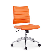 Load image into Gallery viewer, Jive Ribbed Armless Mid Back Swivel Conference Computer Chair In Mulitcolor