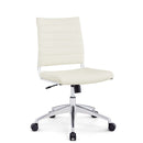 Load image into Gallery viewer, Jive Ribbed Armless Mid Back Swivel Conference Computer Chair In Mulitcolor