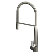 Load image into Gallery viewer, Brass Single Handle Pull Down Kitchen Faucet With Zinc Handle, Plate in Stainless