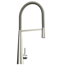 Load image into Gallery viewer, Brass Single Handle Pull Down Kitchen Faucet With Zinc Handle, Plate in Stainless