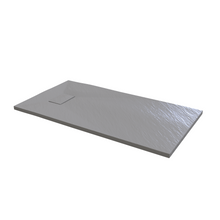 Load image into Gallery viewer, 60&quot; X 76&quot; Armani Grey Alcove Shower Wall Kit - Shower Door / Wall System / Solid Surface Shower Base Tray with Covered Drain
