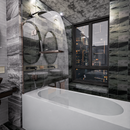 Load image into Gallery viewer, Ivanees 60 In. H x 45 In. W Hinged Frameless French Glass Bathtub Door