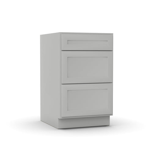RTA - Liberty Shaker Ashen - Three Drawer Base Cabinets - 21