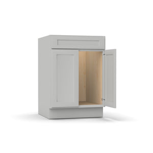 RTA - Liberty Shaker Ashen - Sink Base Cabinets - 24"W x 34.5"H x 24"D
