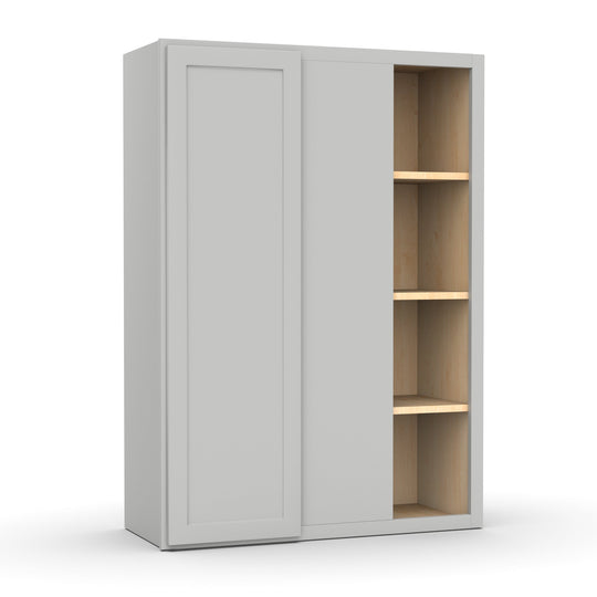 RTA - Liberty Shaker Ashen - Wall Blind Corner Cabinets - 30"W x 42"H x 12"D