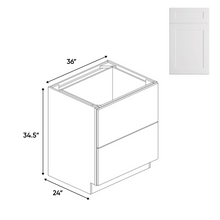 Load image into Gallery viewer, White Shaker - Base Cabinet - RTA - 36&quot;W x 34.5&quot;H x 24&quot;D
