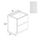 Load image into Gallery viewer, White Shaker - Base Cabinet - RTA - 36&quot;W x 34.5&quot;H x 24&quot;D