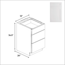 Load image into Gallery viewer, White Shaker - Base Cabinet - RTA - 12&quot;W x 34.5&quot;H x 24&quot;D