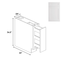 Load image into Gallery viewer, RTA - Shaker White - Spice Rack Cabinet - 9&quot;W x 30&quot;H x 24&quot;D