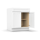 Load image into Gallery viewer, RTA - White Shaker - Double Door Base Cabinet - 30&quot;W x 34.5&quot;H x 24&quot;D