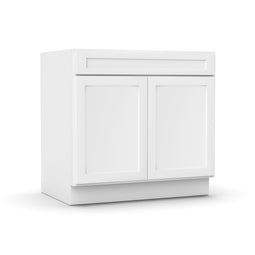 RTA - Liberty Shaker White - Double Door Base Cabinet - 36