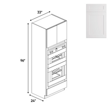 Load image into Gallery viewer, RTA - White - Double Oven Cabinet - 33&quot;W x 96&quot;H x 24&quot;D