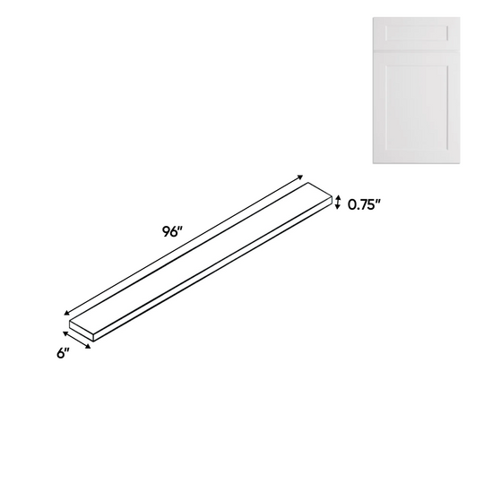 RTA Shaker White - Wall Fillers - 96"H x 6"W