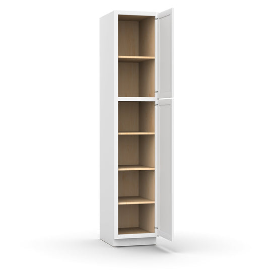 RTA White - Tall - Pantry Cabinets - 90"H x 18"W x 24"D
