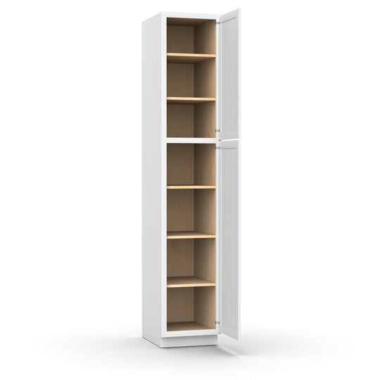 RTA - White - Tall Pantry Cabinet - 18"W x 96"H x 24"D