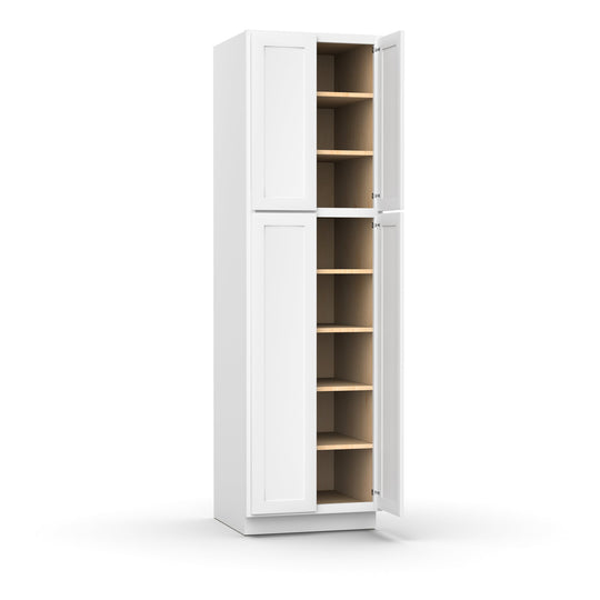 RTA White - Tall - Pantry Cabinets - 84"H x 24"W x 24"D