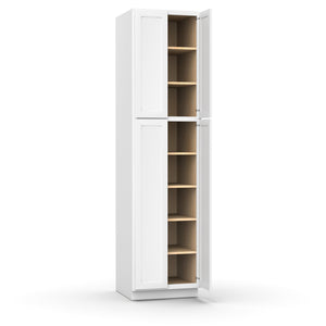 RTA White - Tall - Pantry Cabinets - 96"H x 24"W x 24"D
