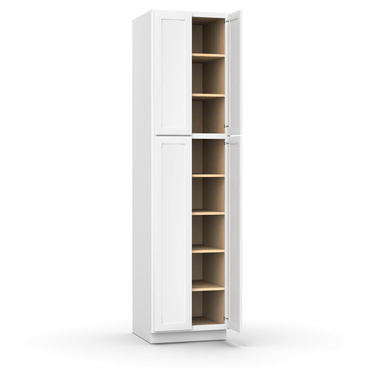 RTA White - Tall - Pantry Cabinets - 96"H x 24"W x 24"D