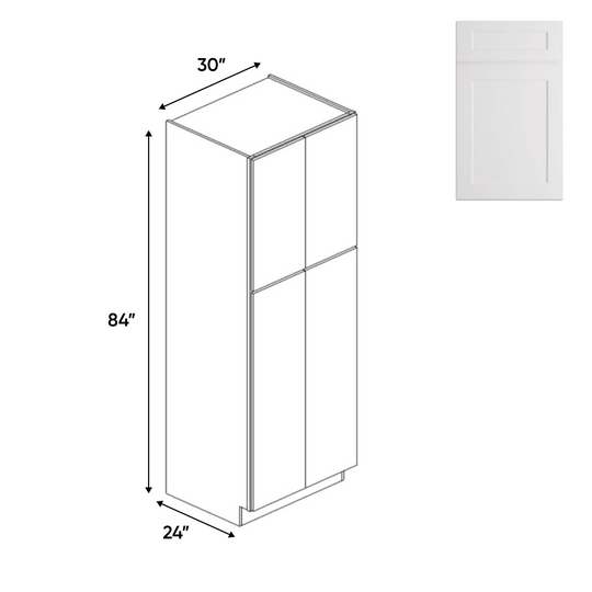 RTA White - Tall - Pantry Cabinets - 84"H x 30"W x 24"D