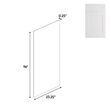 Load image into Gallery viewer, RTA - Shaker White - Tall Side Finished Skin - 23.25&quot;W x 96&quot;H x 0.25&quot;D