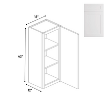 Load image into Gallery viewer, RTA - White Single - Door Wall Cabinet - 18&quot;W x 42&quot;H x 12&quot;D